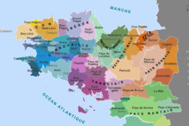 Carte de la Bretagne et de sa diversité de pays.