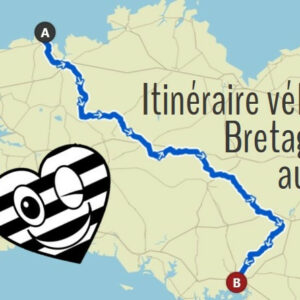 Carte itinéraire vélo Centre Bretagne